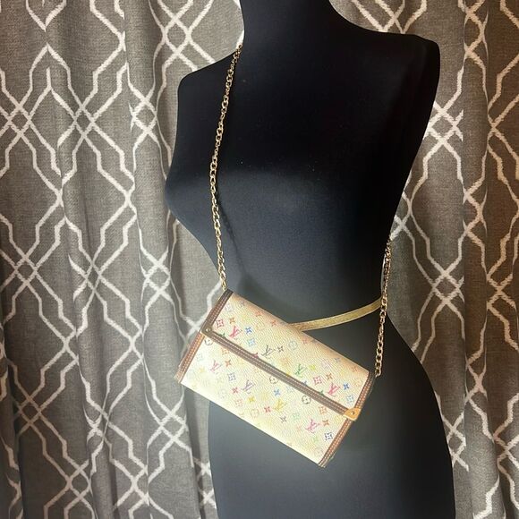 VINTAGE MULTICOLOR MONOGRAM TAKASHI MURAKAMI INTERNATIONAL WALLET - Picture 2 of 14